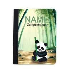 Panda Zeugnismappe personalisiert | Zeugnismappe | Zeugnismappe mit Namen | Urkundenmappe