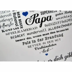 Papa Papi Vater Vati Bild Wandbild Wortherz liebe Worte Geschenkidee Sterne Blau Weihnachten Weihnachtsgeschenk Geschenk Vatertag