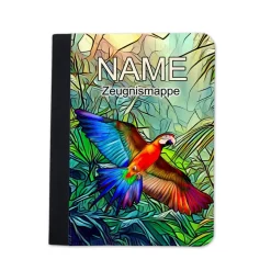 Papagei Zeugnismappe personalisiert | Zeugnismappe | Zeugnismappe mit Namen | Urkundenmappe