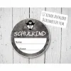 Papier-Aufkleber Pirat Schulkind rund 4cm 12 Stück Name und Klasse