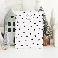 Papiertüten Set *Ink Brush* / Flachbeutel in verschiedenen Größen als Geschenkverpackung für jeden Anlass