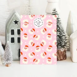 Papiertüten Set *Santa is coming* / Motiv 1 / Flachbeutel in versch. Größen für Advent und Weihnachten