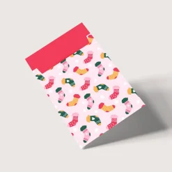 Papiertüten Set *Santa is coming* / Motiv 3 / Flachbeutel in versch. Größen für Advent und Weihnachten