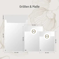 Papiertüten Set *Winter Floral* / Motiv 2 / Flachbeutel in verschiedenen Größen für Advent und Weihnachten