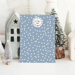 Papiertüten Set *Winter Floral* / Motiv 2 / Flachbeutel in verschiedenen Größen für Advent und Weihnachten