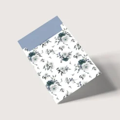 Papiertüten Set *Winter Floral* / Motiv 1 / Flachbeutel für Advent, Weihnachten und andere Anlässe