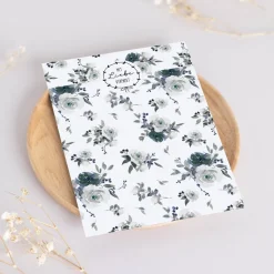 Papiertüten Set *Winter Floral* / Motiv 1 / Flachbeutel für Advent, Weihnachten und andere Anlässe