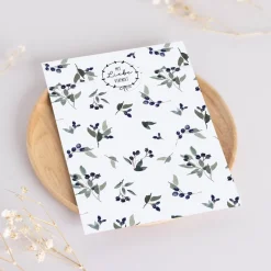 Papiertüten Set *Winter Floral* / Motiv 3 / Flachbeutel in verschiedenen Größen für Advent und Weihnachten