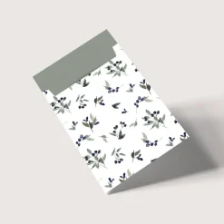 Papiertüten Set *Winter Floral* / Motiv 3 / Flachbeutel in verschiedenen Größen für Advent und Weihnachten