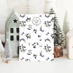 Papiertüten Set *Winter Floral* / Motiv 3 / Flachbeutel in verschiedenen Größen für Advent und Weihnachten