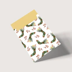 Papiertüten Set *Winter Greenery* / Motiv 3 / Flachbeutel in verschiedenen Größen für Advent und Weihnachten