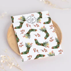 Papiertüten Set *Winter Greenery* / Motiv 3 / Flachbeutel in verschiedenen Größen für Advent und Weihnachten