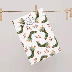 Papiertüten Set *Winter Greenery* / Motiv 3 / Flachbeutel in verschiedenen Größen für Advent und Weihnachten