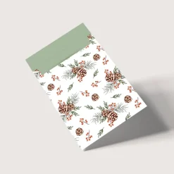 Papiertüten Set *Winter Greenery* / Motiv 1 / Flachbeutel in verschiedenen Größen für Advent und Weihnachten