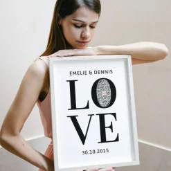 Partnergeschenk | Personalisiertes QrCode Bild | Geschenk Brautpaar | Hochzeit Jubiläum