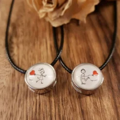 Partnerschmuck Anhänger und Kette Pärchen zum Valentinstag
