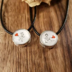 Partnerschmuck Anhänger und Kette Pärchen zum Valentinstag