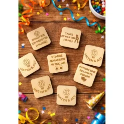 Party Memory für Erwachsene – Lustiges Trinkspiel aus Holz | 20 Aktions-Paare | Match & Act