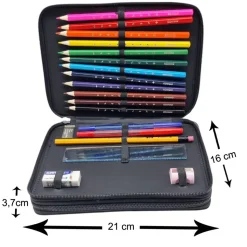 Pastell Regenbogen Federmäppchen inkl. Inhalt mit Name / personalisierbar