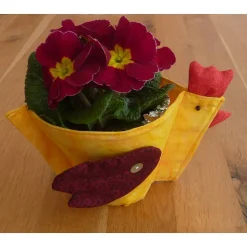 Patchwork Übertopf für kleine Blumentöpfe