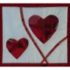 Patchwork kleiner Wandbehang mit viel Herz für Valentin oder Muttertag