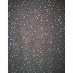 Patchworkstoff  - brauner Stoff mit dunkelroten Herzen und beigen Blumen, Moda Fabrics