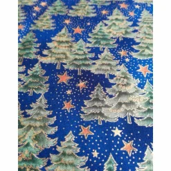 Patchworkstoff - gelbe Sternchen mit Kringel auf blauem Hintergrund,  SSI Studio