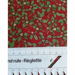 Patchworkstoff  - rot melierter Stoff mit bunten unregelmässigen Streifen, Bernatex