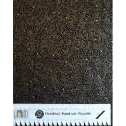 Patchworkstoff - Schwarzer Weihnachtsstoff mit feinen, kleinen Goldpünktchen Northcott Studio