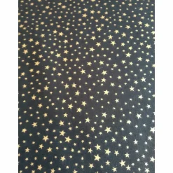 Patchworkstoff - Schwarzer Weihnachtsstoff mit kleinen und grösseren Goldsternchen Northcott Silkstudio