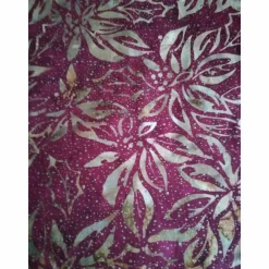 Patchworkstoff gebatikt, rot/beige mit Sternen, Hoffmann Fabric