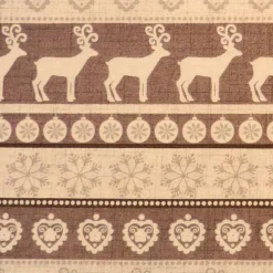 Patchworkstoff Scandi 2 Bordüre Stripe Elche, Kristalle Herzen