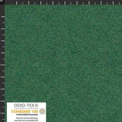 Patchworkstoff Star Springle, roter Quiltstoff mit kleinen Blüten und goldenen Sterne.