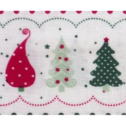 Patchworkstoff Tante Ema weihnachtliche Tannenbäume auf weißem Hintergrund
