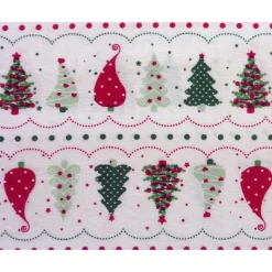 Patchworkstoff Tante Ema weihnachtliche, filigrane Kringel auf weißem Hintergrund