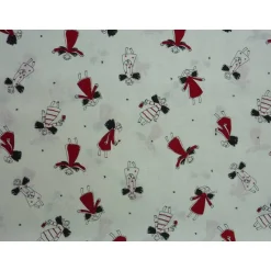 Patchworkstoff von HDS Bordürenstoff mit kleinen Engelchen, Päckchen und Sternen