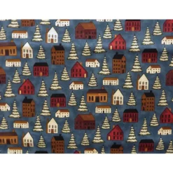 Patchworkstoff Weihnachten Dashing Through the Snow - Winterdorf