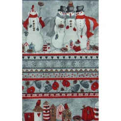 Patchworkstoff Weihnachten Bordürenstoff Snowmen