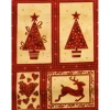 Patchworkstoff Weihnachtspanel Magic Moments of Christmas rot
