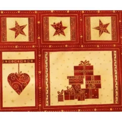 Patchworkstoff Weihnachtspanel Magic Moments of Christmas rot