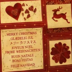 Patchworkstoff Weihnachtspanel Magic Moments of Christmas rot