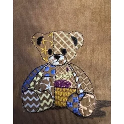 "Patchwork"-Teddy! Liebevoll gefertigtes Kissen für kleine und Große Teddy-Fans