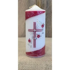 Patenkerze Silber-marmoriert 15x6 in verschiedenen Farben