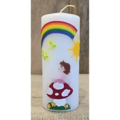 Patenkerze 15x6 - "Mädchen" - Viereck - Rund