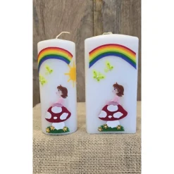 Patenkerze 15x6 - "Mädchen" - Viereck - Rund