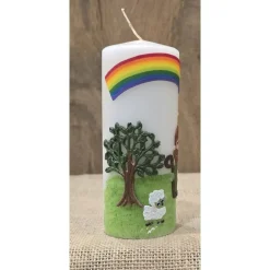 Patenkerze -15x6- Regenbogen - Sonne- Baum - Hirte