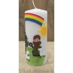 Patenkerze -15x6- Regenbogen - Sonne- Baum - Hirte