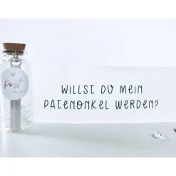 Patenonkel fragen/ Willst du mein Patenonkel werden? / Flaschenpost / Geschenk