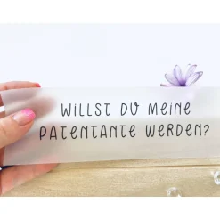 Patentante fragen / Willst du meine Patentante sein? / Flaschenpost