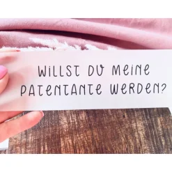 Patentante fragen Geschenk / Taufe Einladung